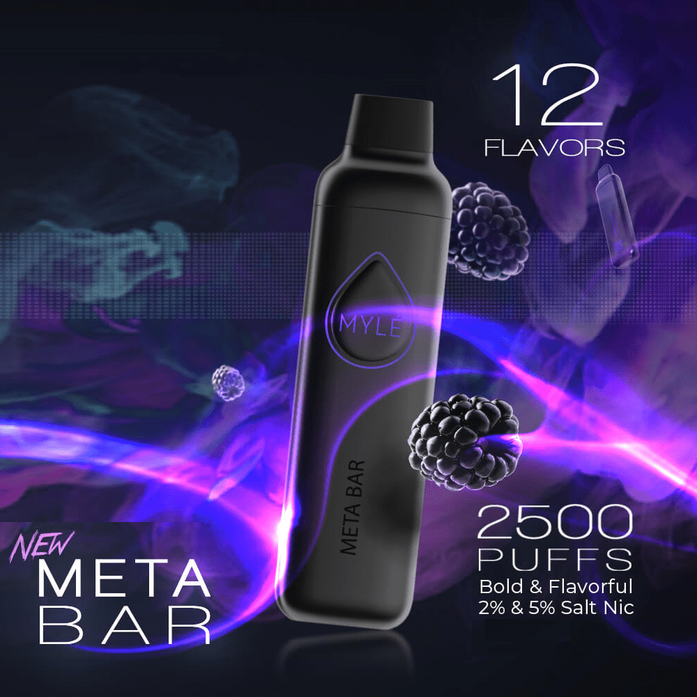 myle vape flavors Meta Bar - 2500 Puffs of Powerful & Bold Flavor Float Flavours:Lit' Lychee Watermelon Ice Best Disposable Vapes in