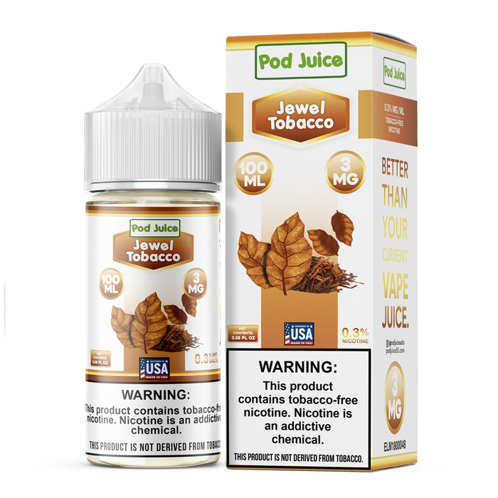 Pod Juice Freebase Nicotine - Jewel Tobacco