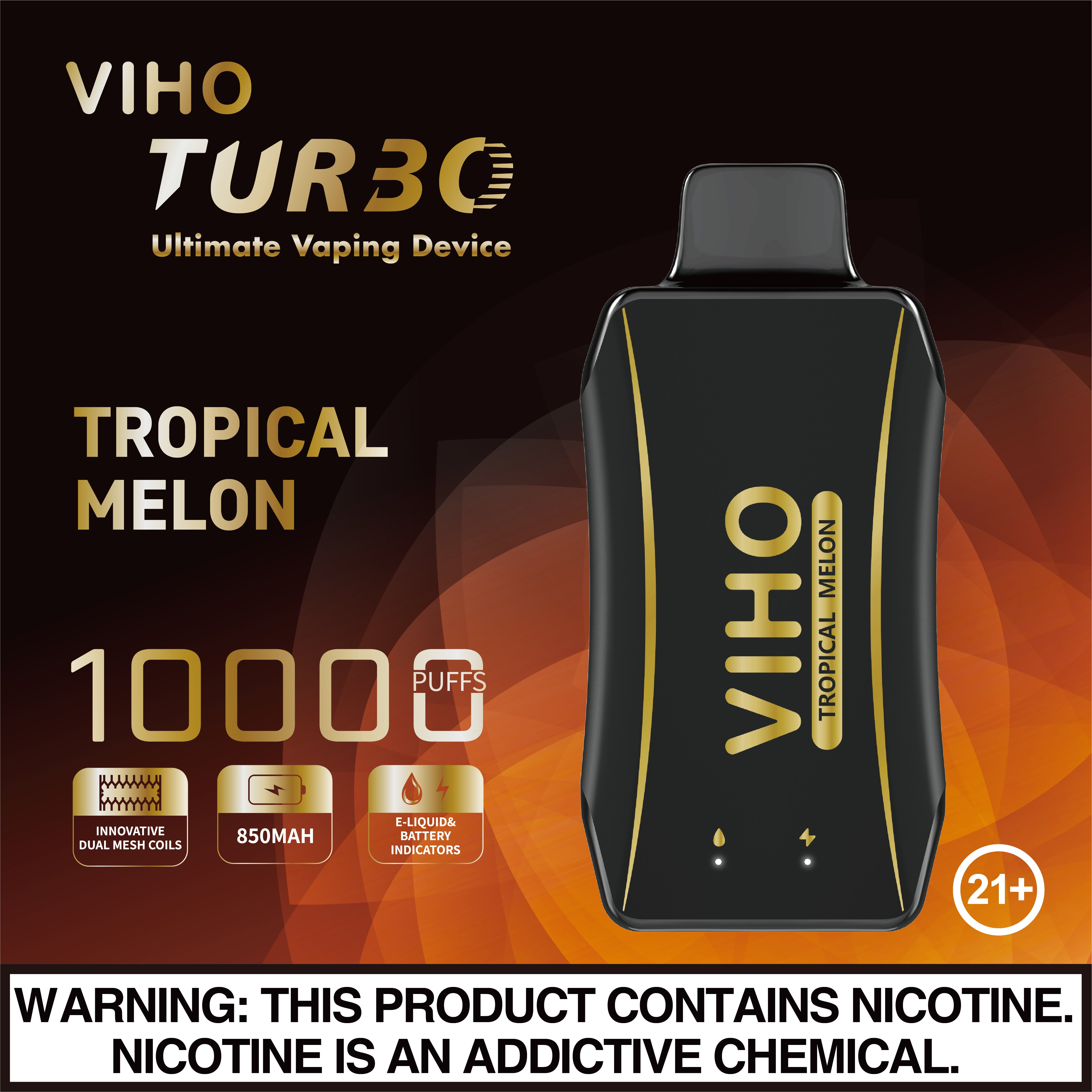 VIHO Turbo 10k - Tropical Melon | America's No.1 Online Vape Shop – Price  Point NY