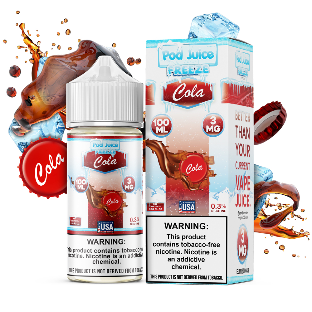 COLA FREEZE POD JUICE 100ML FREEBASE LIQUID | PRICE POINT NY