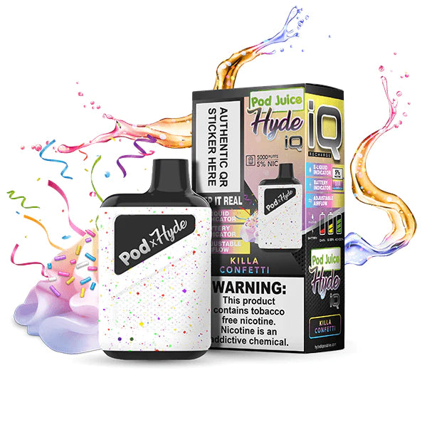 POD JUICE HYDE IQ KILLA CONFETTI 5000 PUFF DISPOSABLE | PRICE POINT NY
