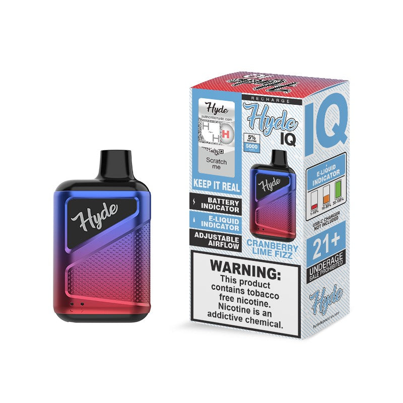 HYDE IQ CRANBERRY LIME FIZZ 5000 PUFF DISPOSABLE DEVICE | PRICE POINT NY