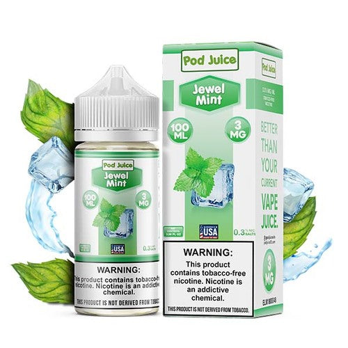 POD JUICE JEWEL MINT FREEBASE 100ML - PRICE POINT NY