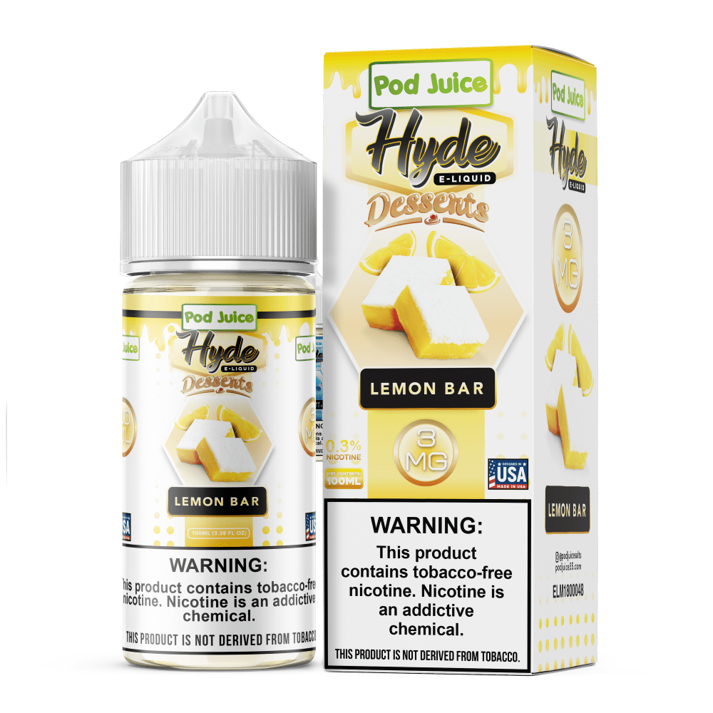 POD JUICE X HYDE FREEBASE LIQUID 100ML LEMON BAR | PRICE POINT NY