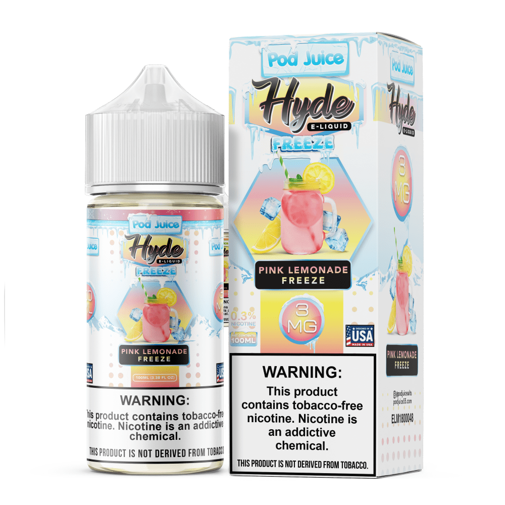 POD JUICE X HYDE 100ML FREEBASE LIQUID BOTTLE PINK LEMONADE FREEZE | PRICE POINT NY