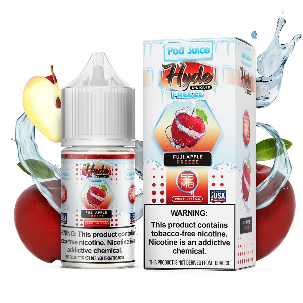 does vape juice freeze Pod x Hyde TFN Salt Nic - Fuji Apple Frz Flavour:STRAWBERRY ENERGY usp_Fruit refillable oil vape pen