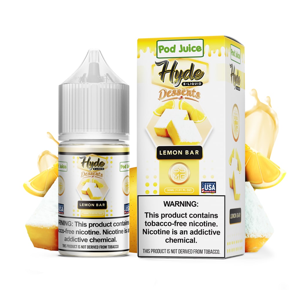 hyde vape juice Pod x TFN Salt Nic - Lemon Bar sour gush Variant:Summer Glacier Juul Charger Homemade Charging