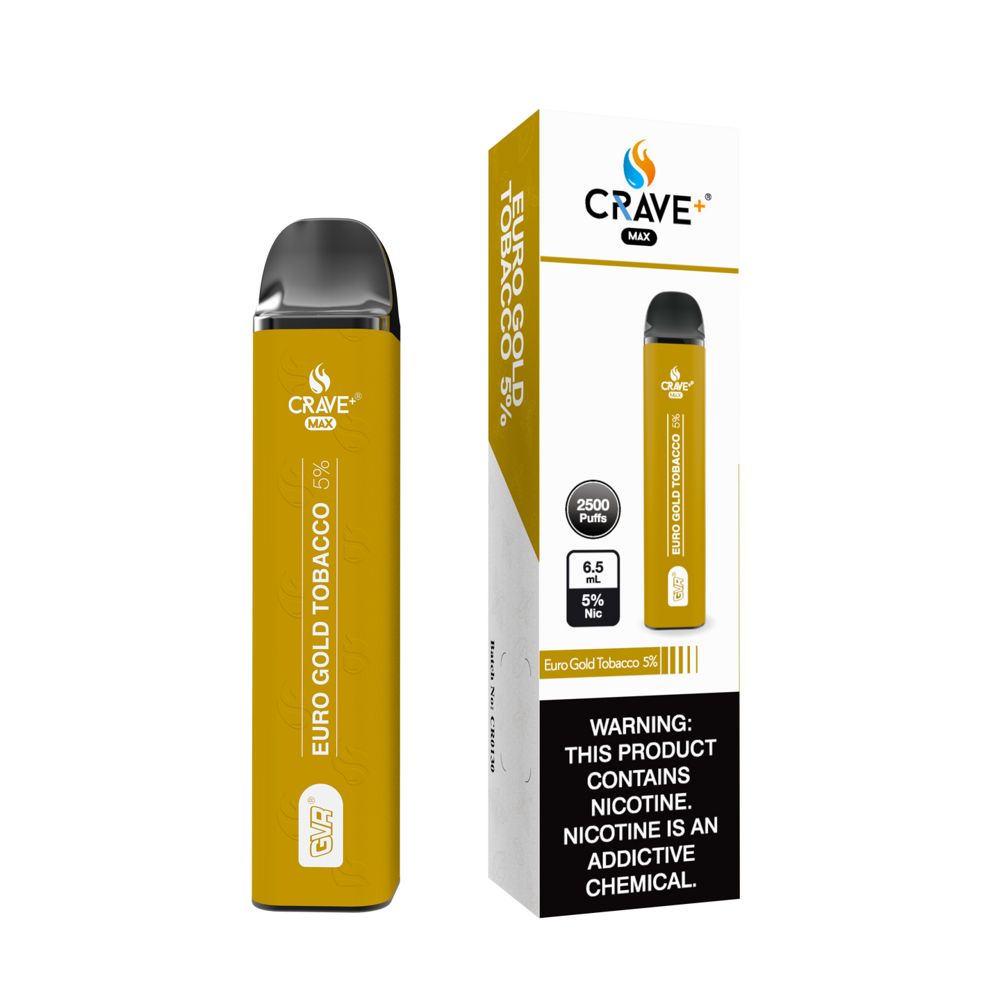 Crave Max 2500 - Euro Gold Tobacco 3%