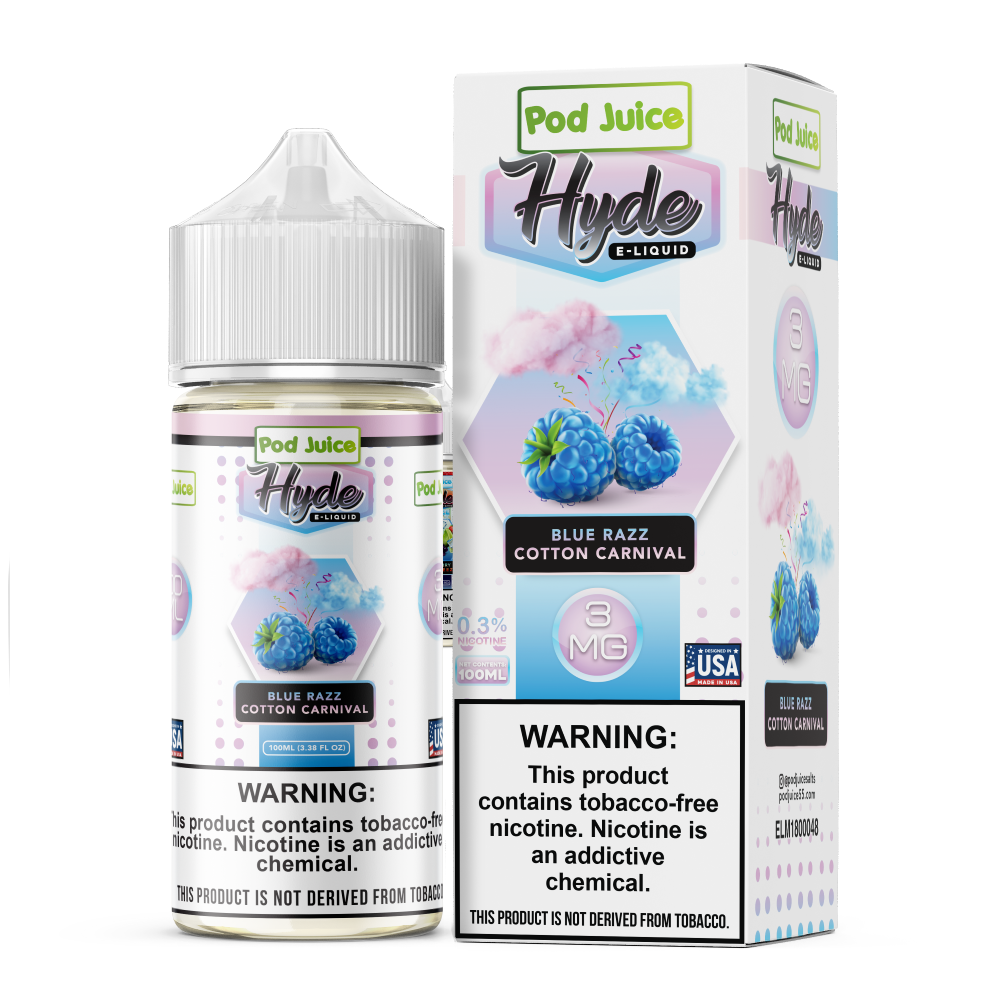 BLUE RAZZ COTTON CARNIVAL 100ML BY POD JUICE | PRICE POINT NY