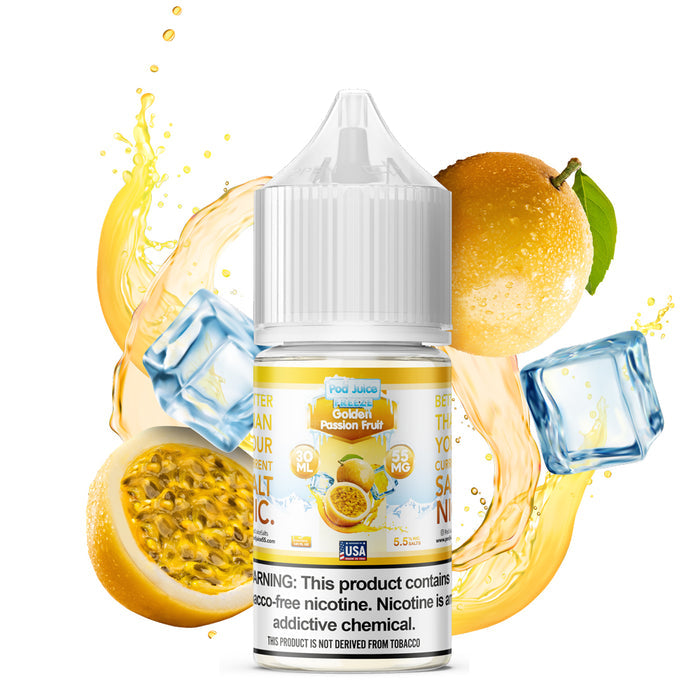 Pod Juice TFN Salt Nic - Golden Passionfruit Freeze | 30ml