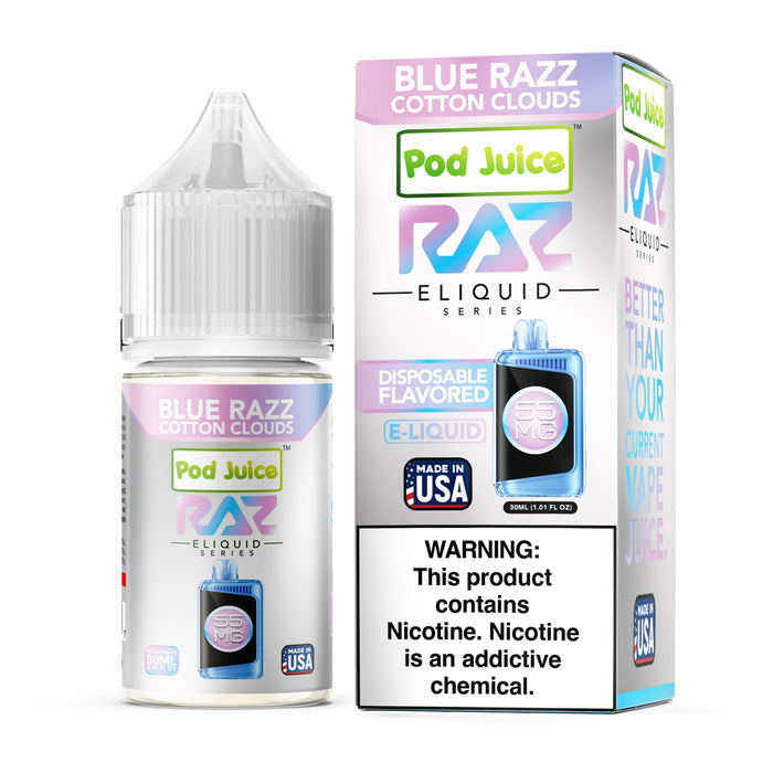 RAZ x Pod Juice - Blue Razz Cotton Clouds | 30ml