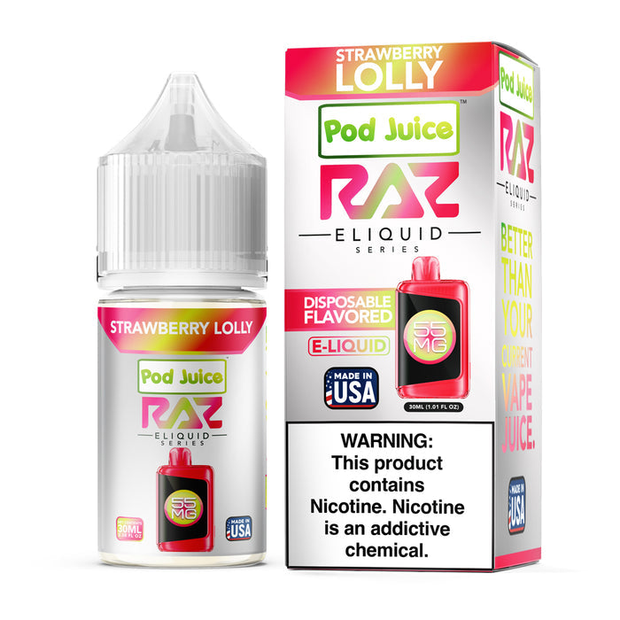 RAZ x Pod Juice - Strawberry Lolly | 30ml