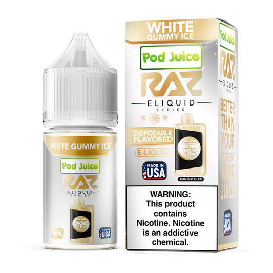 RAZ x Pod Juice - White Gummy Ice | 30ml