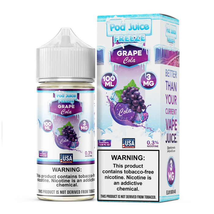 Pod Juice Freebase Nicotine - Grape Cola Freeze