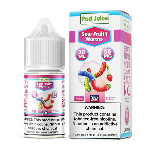 Pod Juice TFN Salt Nic - Sour Fruity Worms | 30ml