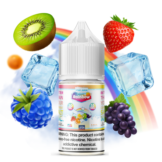 Pod Juice TFN Salt Nic - Rainbow Freeze (30ml)