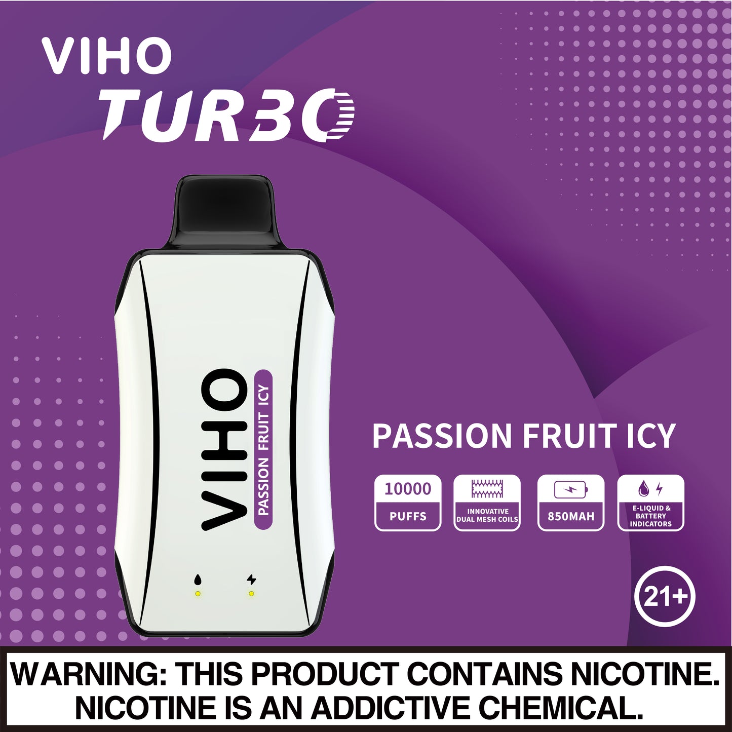 VIHO Turbo 10k - Passion Fruit Icy