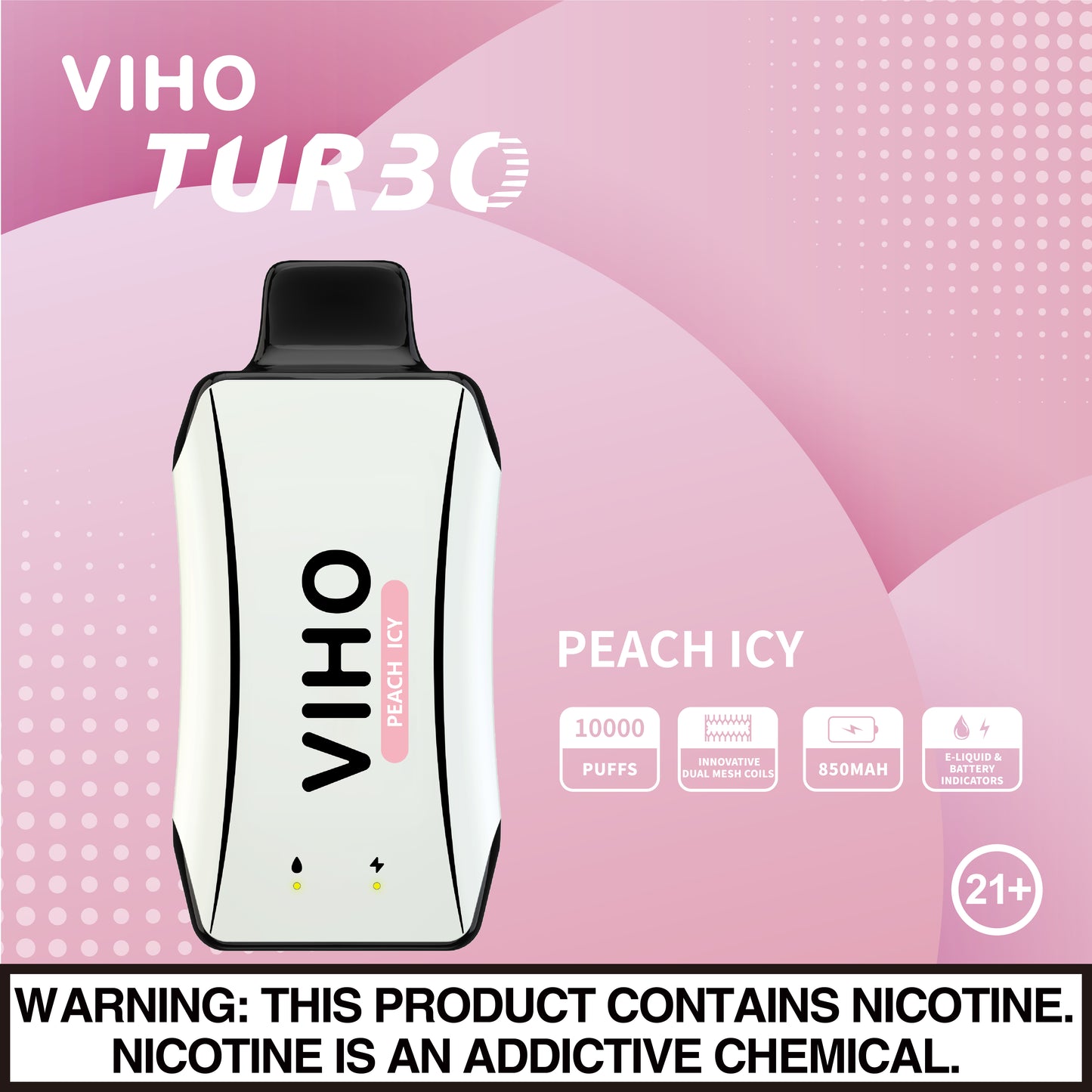 VIHO Turbo 10k - Peach Icy