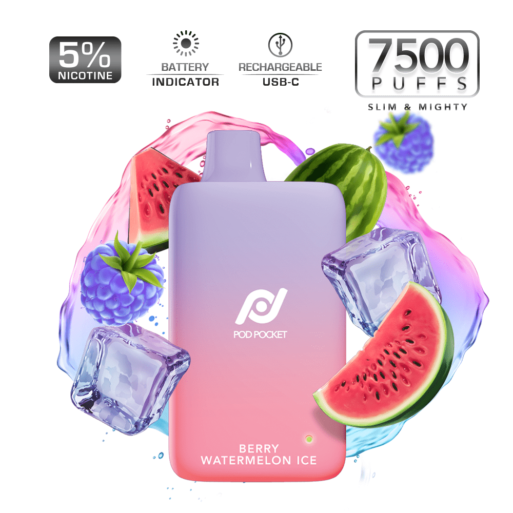 Pod Pocket 7500 - Berry Watermelon Ice | America's No.1 Online Vape ...