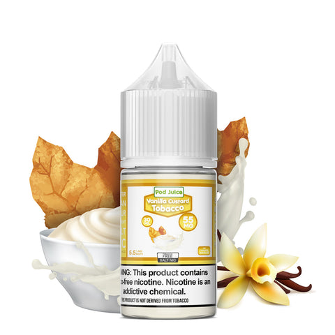 POD JUICE 55 SALT NIC 30ML VANILLA CUSTARD TOBACCO - PRICE POINT NY